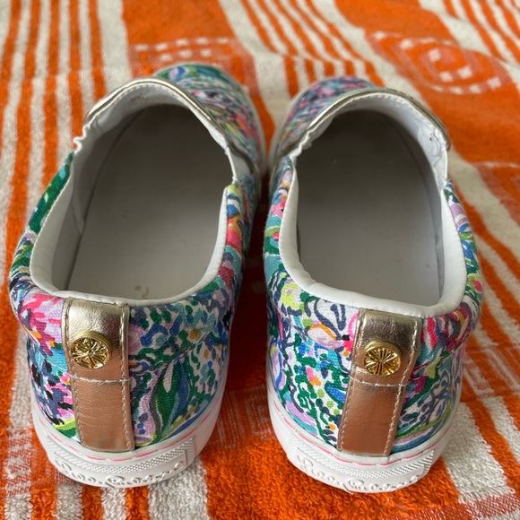 Lilly Pulitzer Julie Sneaker Amalfi Blue Alligator Isle - Picture 6 of 12